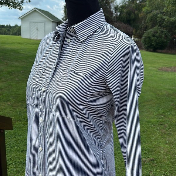 -EVERLANE Midi Cotton Shirt Dress - Bone White/Black Women’s Size 00 - Picture 10 of 15